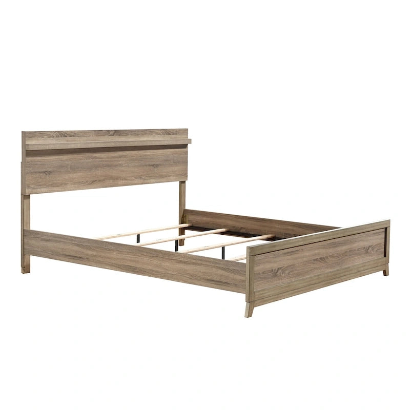 6-Piece Light Brown Panel Bedroom Set