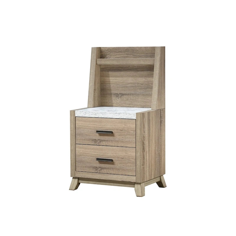 6-Piece Light Brown Panel Bedroom Set