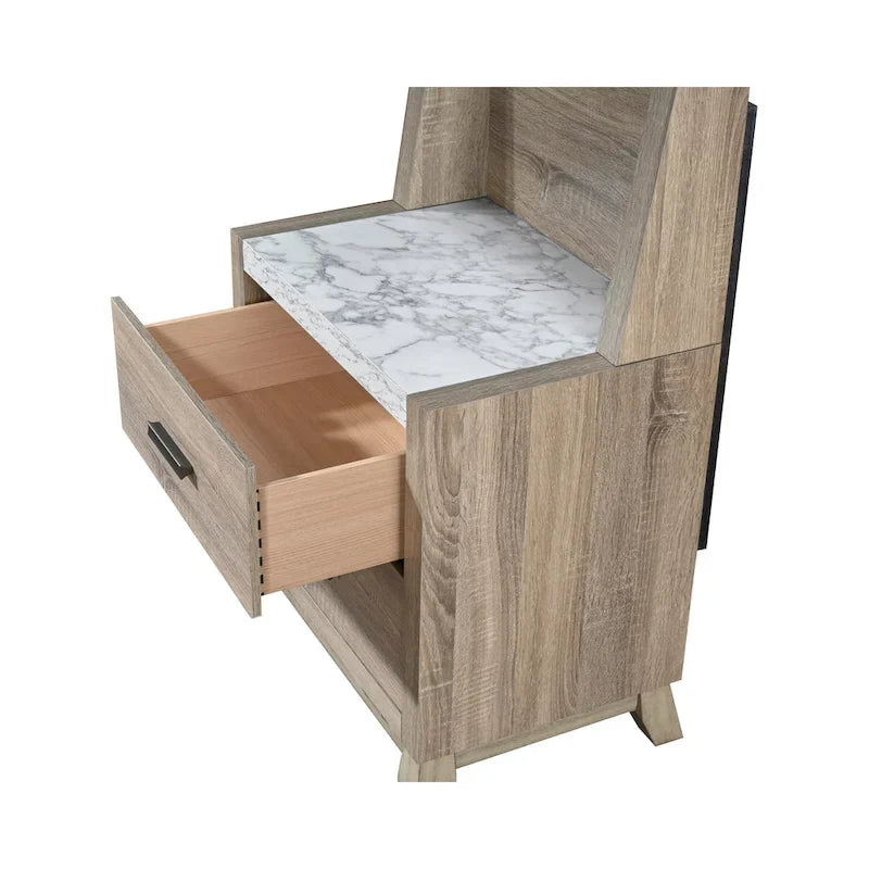 6-Piece Light Brown Panel Bedroom Set