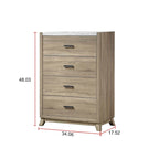 6-Piece Light Brown Panel Bedroom Set