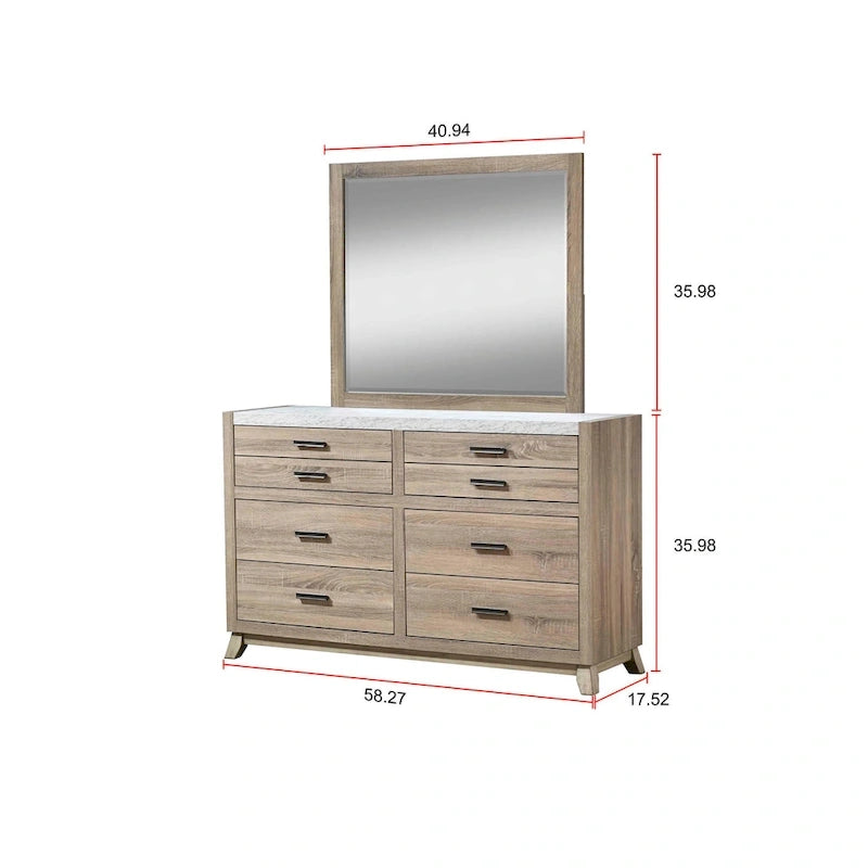 4-Piece Light Brown Panel Bedroom Set