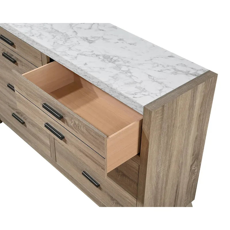 4-Piece Light Brown Panel Bedroom Set