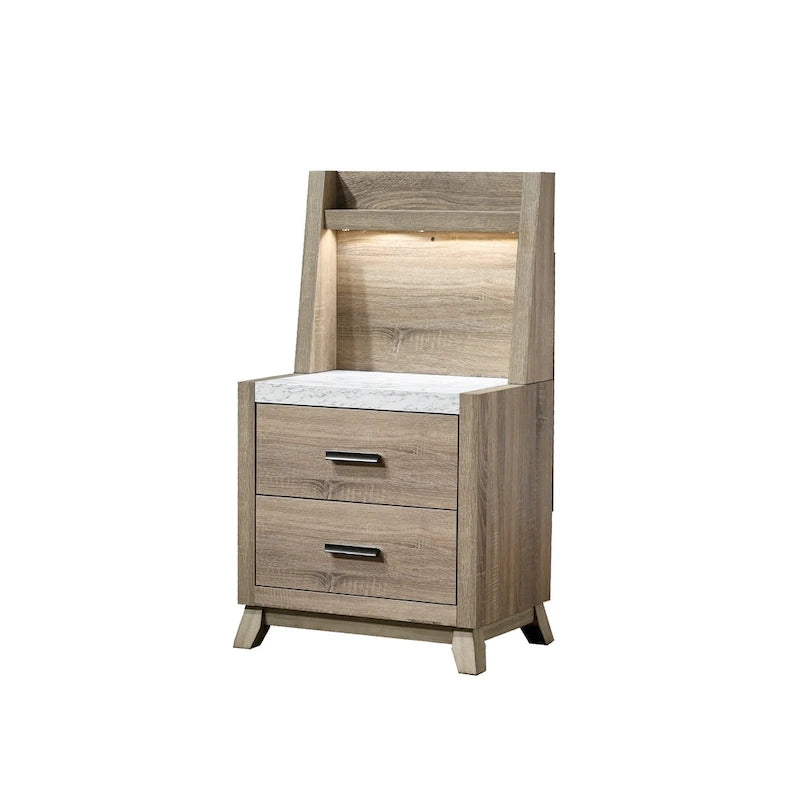 4-Piece Light Brown Panel Bedroom Set