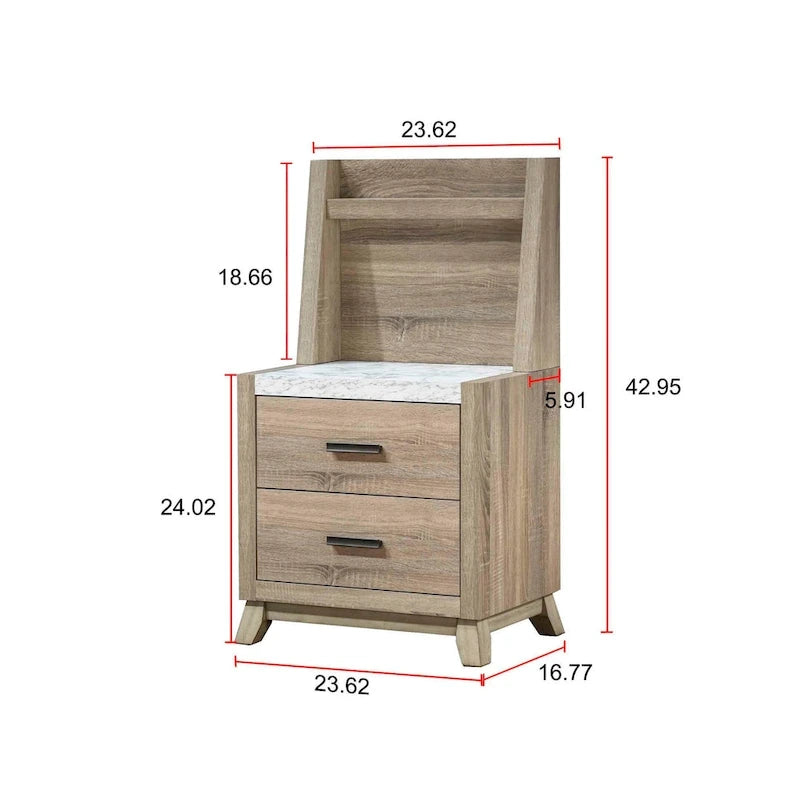 4-Piece Light Brown Panel Bedroom Set