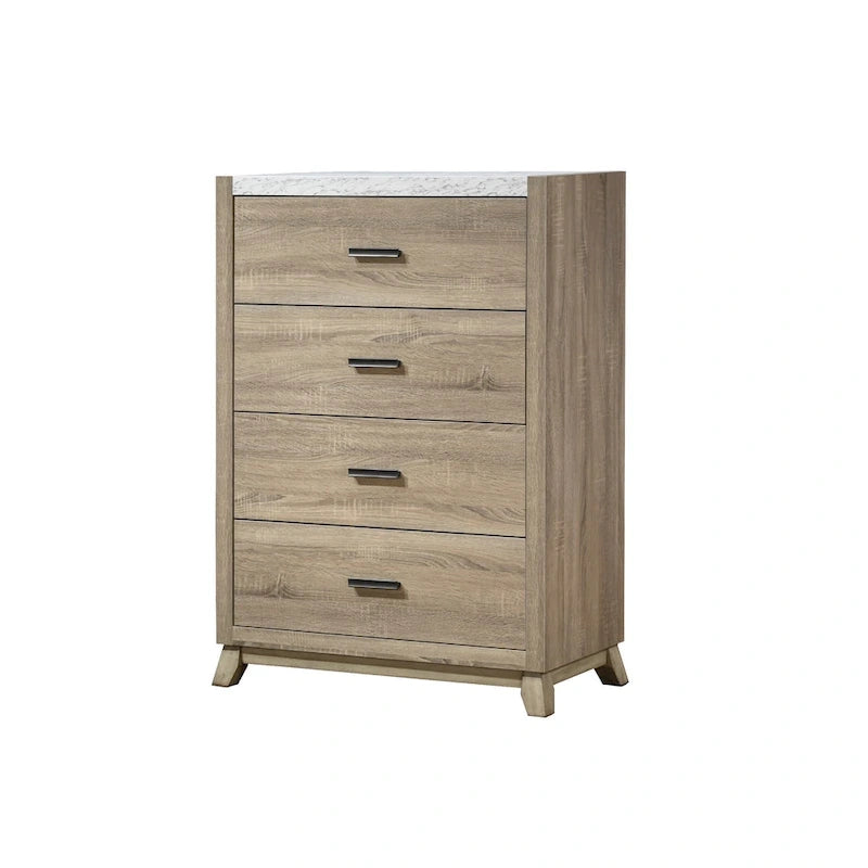4-Piece Light Brown Panel Bedroom Set