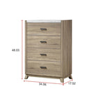4-Piece Light Brown Panel Bedroom Set