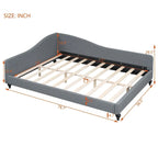 L-Shaped Semi-Enclosed Linen Daybed, Twin/Full Size
