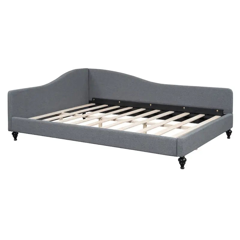 L-Shaped Semi-Enclosed Linen Daybed, Twin/Full Size