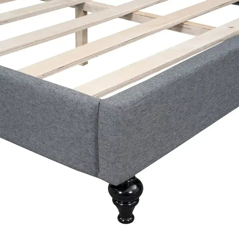 L-Shaped Semi-Enclosed Linen Daybed, Twin/Full Size