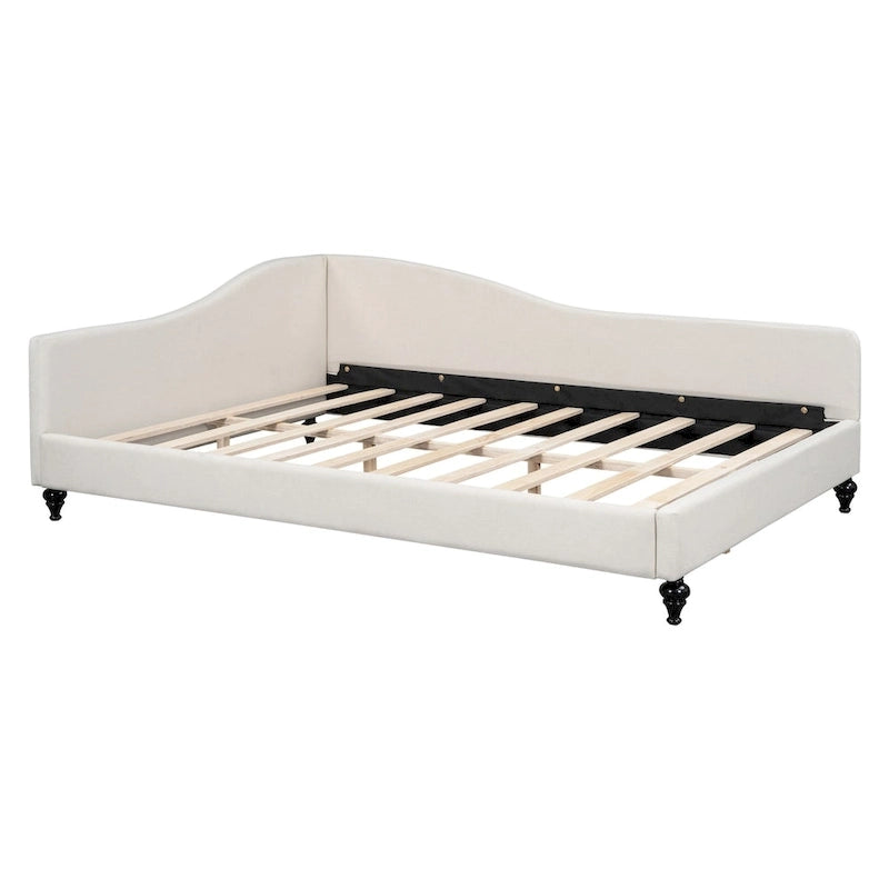 L-Shaped Semi-Enclosed Linen Daybed, Twin/Full Size