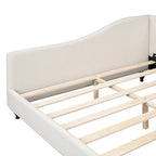 L-Shaped Semi-Enclosed Linen Daybed, Twin/Full Size