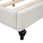 L-Shaped Semi-Enclosed Linen Daybed, Twin/Full Size
