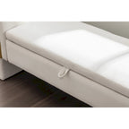 Velvet Storage Bench with Metal Trim for Bedroom and Living Room