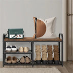 3-Tier Shoe Storage Bench with Metal Frame