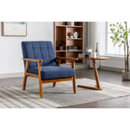Upholstered Accent Arm Chair with Wooden Legs