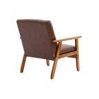 Upholstered Accent Arm Chair with Wooden Legs