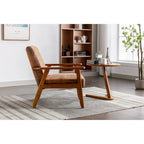 Upholstered Accent Arm Chair with Wooden Legs