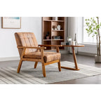 Upholstered Accent Arm Chair with Wooden Legs