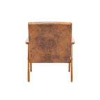 Upholstered Accent Arm Chair with Wooden Legs