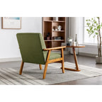 Upholstered Accent Arm Chair with Wooden Legs