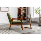 Upholstered Accent Arm Chair with Wooden Legs