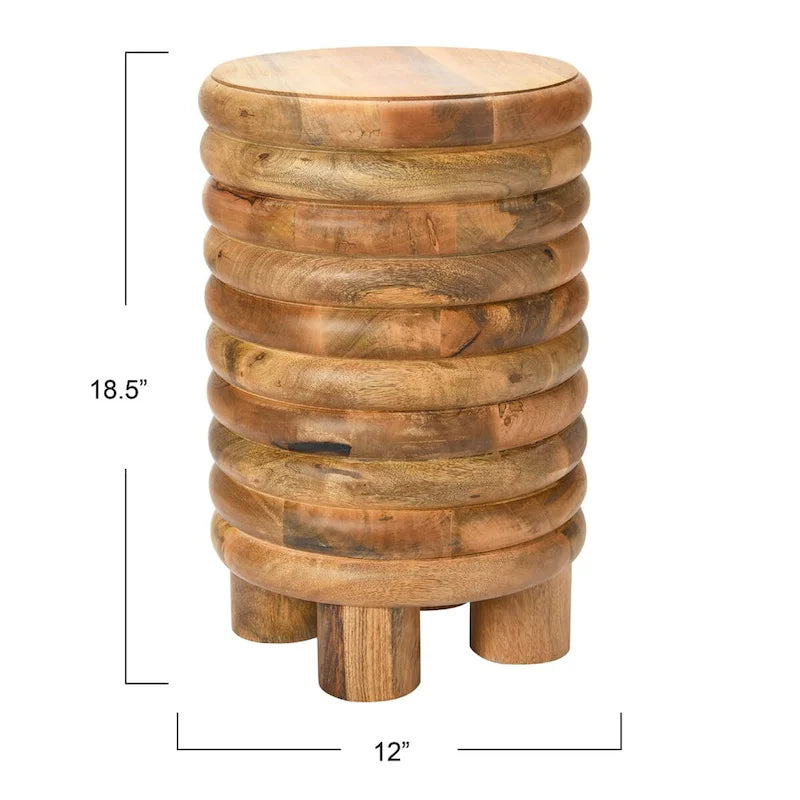 Vintage Solid Wood End Table or Stool