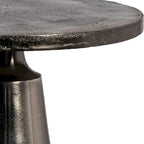 20" Round Aluminum Black Nickel Pedestal Side Table