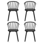 Set of 4 Wooden Spindle Back Dining Chairs