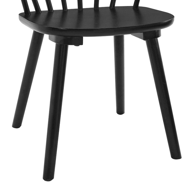 Set of 4 Wooden Spindle Back Dining Chairs