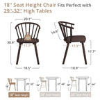 Set of 4 Wooden Spindle Back Dining Chairs