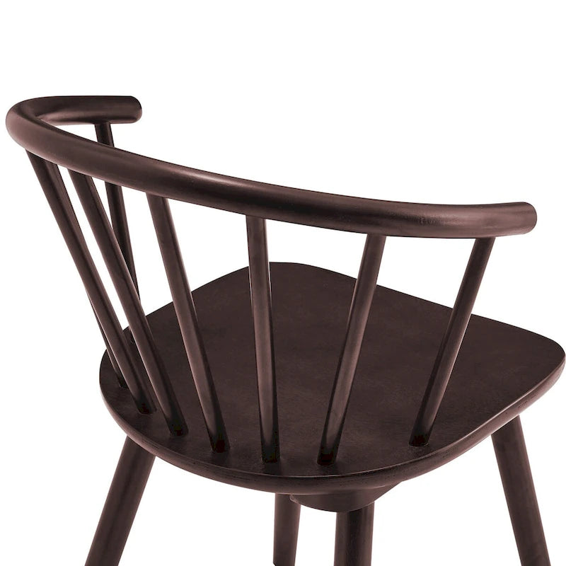 Set of 4 Wooden Spindle Back Dining Chairs