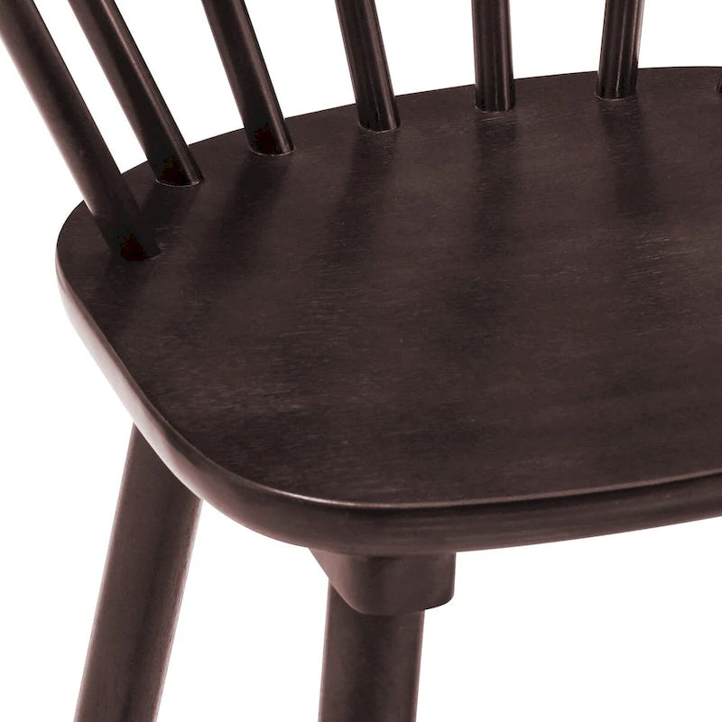 Set of 4 Wooden Spindle Back Dining Chairs