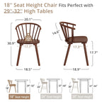 Set of 4 Wooden Spindle Back Dining Chairs