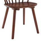Set of 4 Wooden Spindle Back Dining Chairs