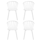Set of 4 Wooden Spindle Back Dining Chairs