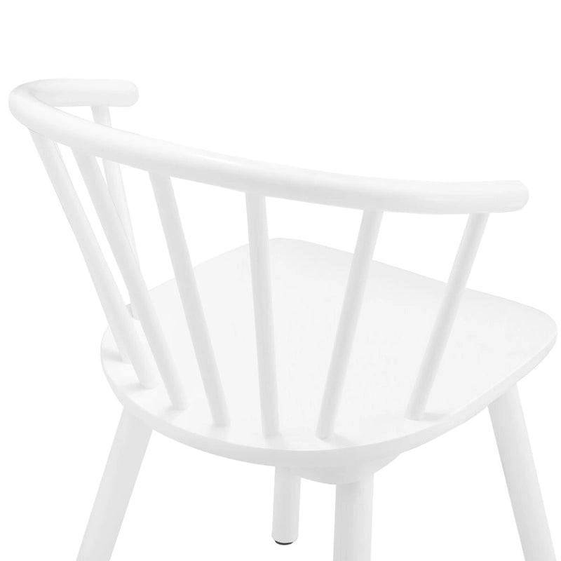 Set of 4 Wooden Spindle Back Dining Chairs