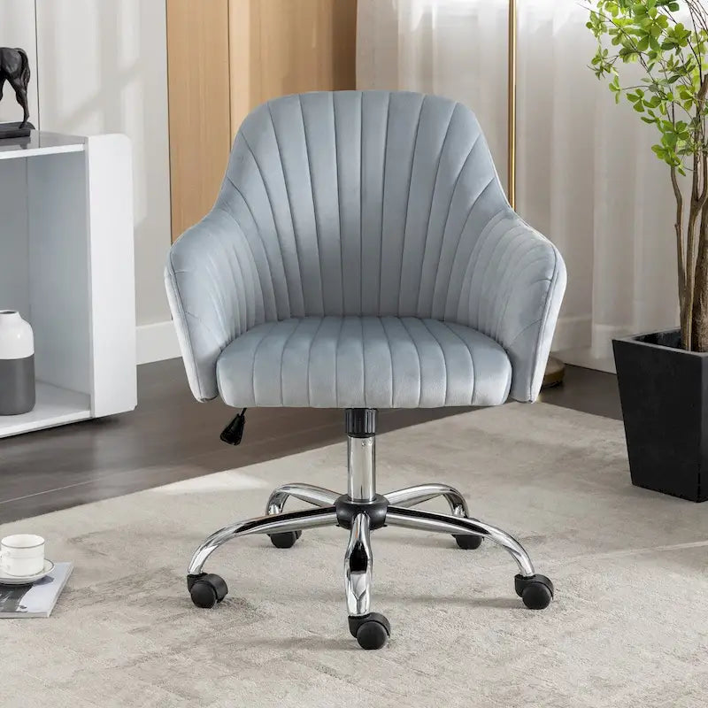 Home Office Leisure Chair with Adjustable Height and Universal Casters