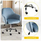 Home Office Leisure Chair with Adjustable Height and Universal Casters