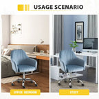 Home Office Leisure Chair with Adjustable Height and Universal Casters
