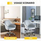 Home Office Leisure Chair with Adjustable Height and Universal Casters