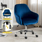 Home Office Leisure Chair with Adjustable Height and Universal Casters