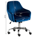 Home Office Leisure Chair with Adjustable Height and Universal Casters