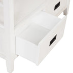 36" Console Table with 4 Drawers and Open Storage Shelf