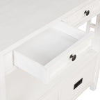 36" Console Table with 4 Drawers and Open Storage Shelf
