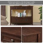36" Console Table with 4 Drawers and Open Storage Shelf