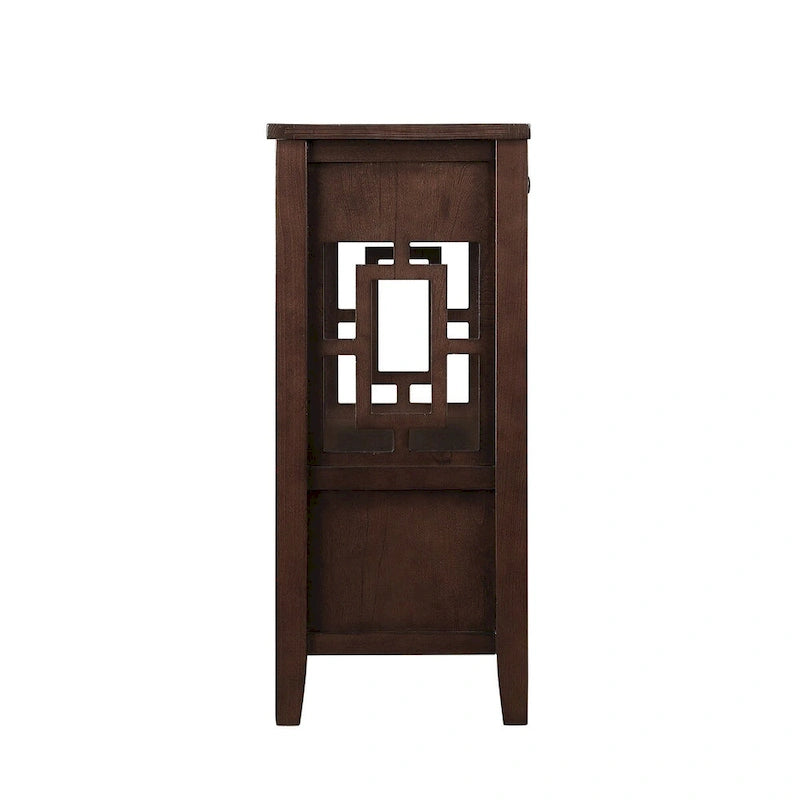 36" Console Table with 4 Drawers and Open Storage Shelf