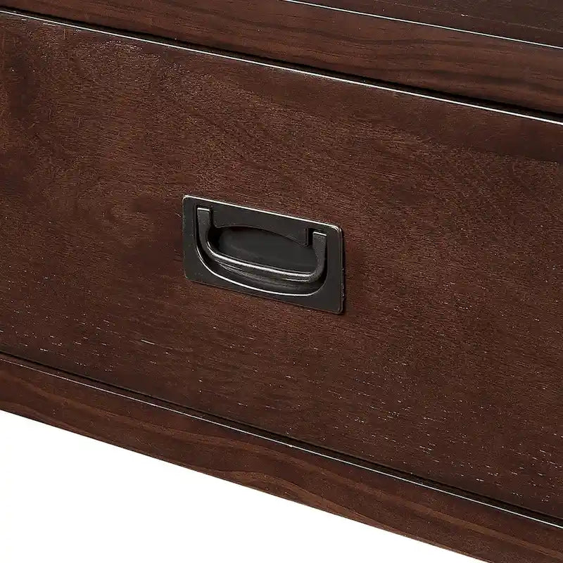 36" Console Table with 4 Drawers and Open Storage Shelf