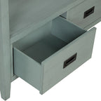 36" Console Table with 4 Drawers and Open Storage Shelf