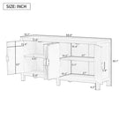 60-Inch Sideboard Cabinet with Adjustable Shelves
