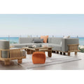 31" Teak Wood Outdoor Coffee Table with Plank-Style Top